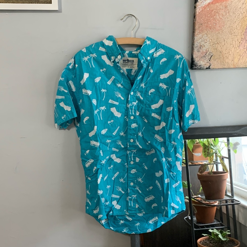 Graphic Button Down